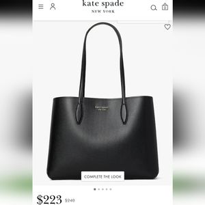 Authentic Kate Spade Crossgrain leather all day tote bag price firm
